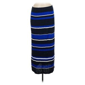 Club Monaco Black & Blue Stripe Maxi Skirt | size large